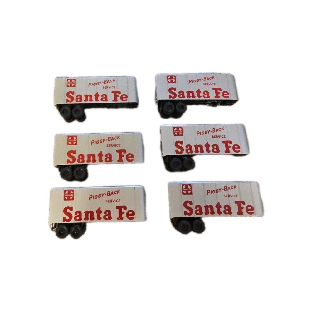 Santa Fe Piggy-Back Service Trailer Model Railroad TOFC ATSF Logo Lot Of 7